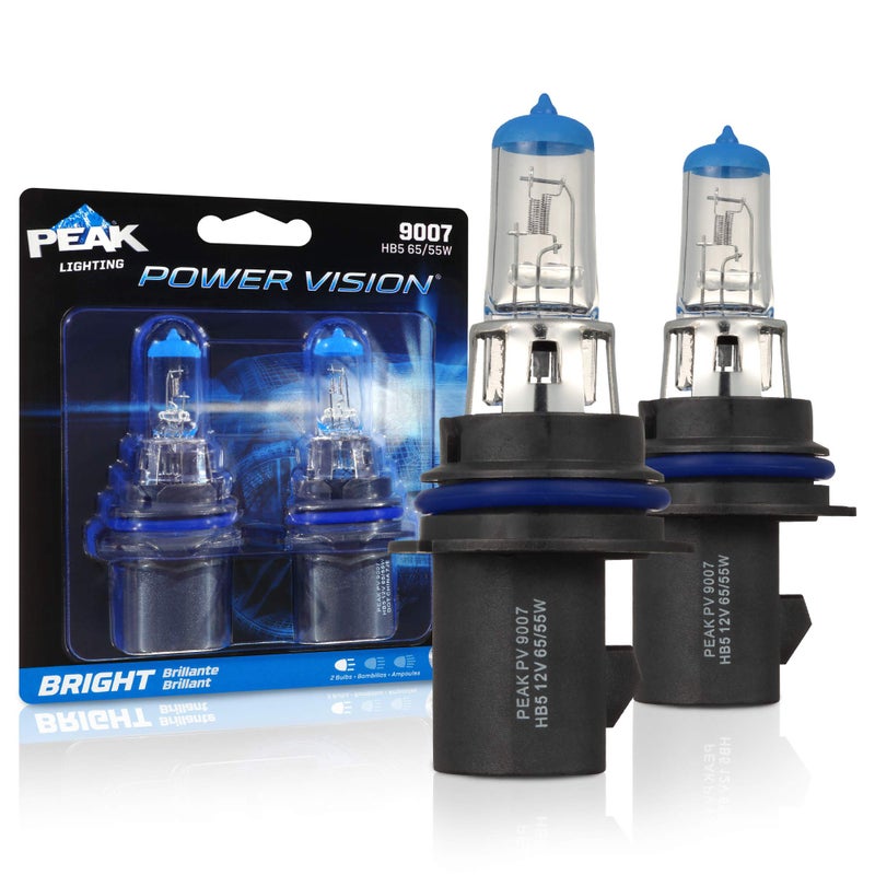 PEAK Power Vision Automotive High Performance 9007/HB5 65/55W Headlights (2 Pack) - Image 1